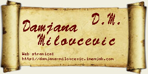 Damjana Milovčević vizit kartica